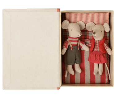Christmas Twin Mice, Little Sister and Brother in Book
