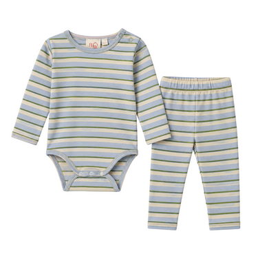 Conrad Set, Blue Air/Green Stripe