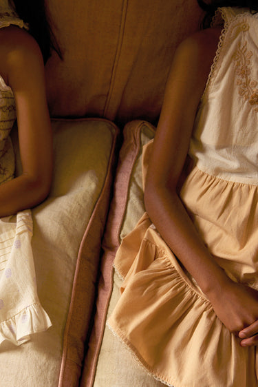 Clarita Dress, Cream/ Peach Yogurt