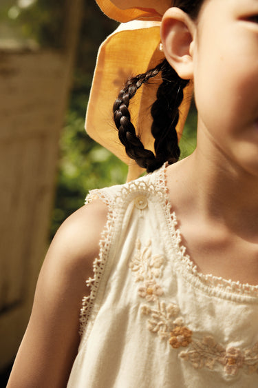 Clarita Dress, Cream/ Peach Yogurt