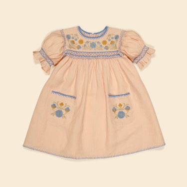 Dora Dress in Satin Pink