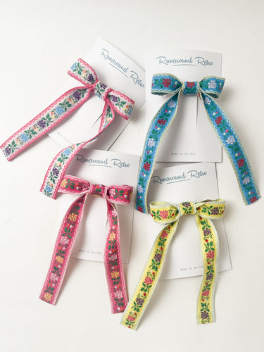 Fiesta Hair Bow, Old Fuchsia