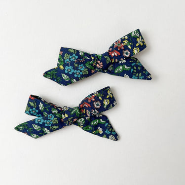 Pigtail Hair Bows, Snowdrop