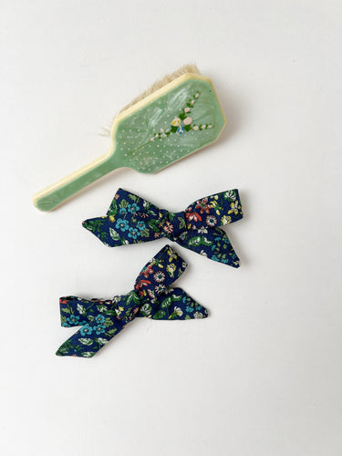 Pigtail Hair Bows, Snowdrop
