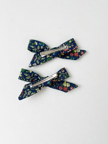 Pigtail Hair Bows, Snowdrop