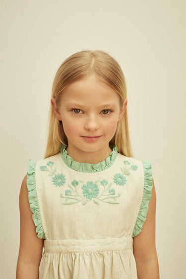 Ida Dress, Mint Cream/Seaglass