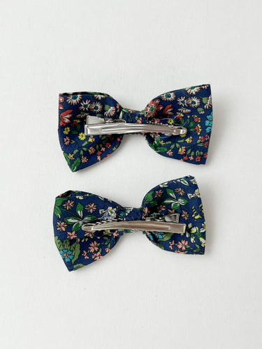 Set of Two Baby Bows, Liberty Snowdrop