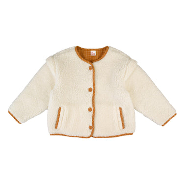 Isaac Ecru Wool Sherpa Jacket
