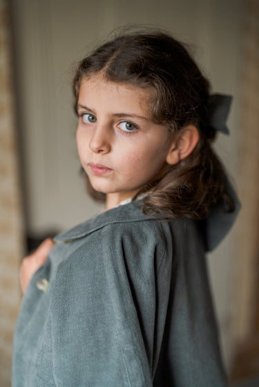 Sophie Coat, Teal Velvet