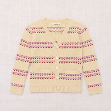 Clark Cardigan, Shortbread Beaded Stripe