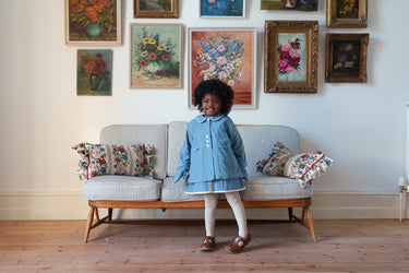 Velvet Sophie Coat, Eggshell