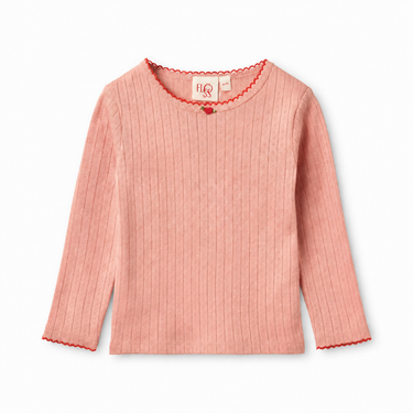 Liva Pointelle Blouse, Warm Pink