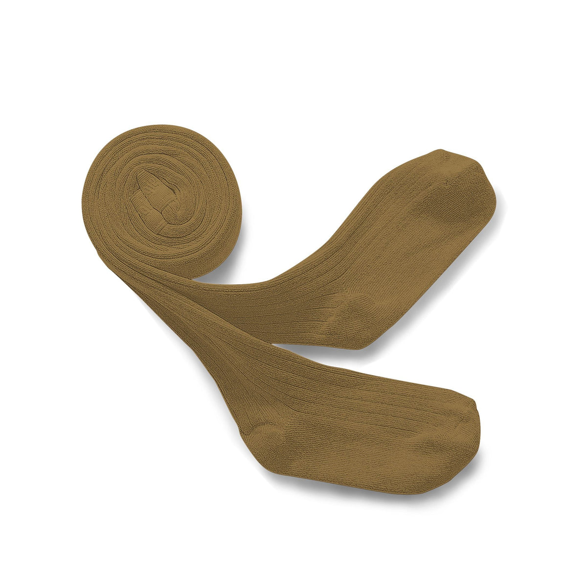 Louise Ribbed Tights Biscuit