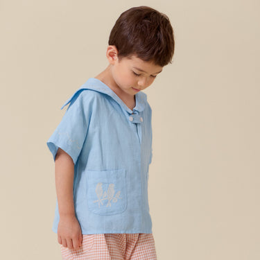 Sailor Shirt, Airy Blue Linen