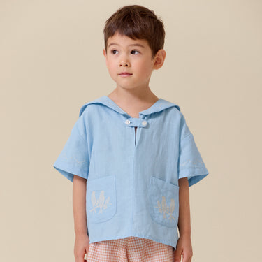 Sailor Shirt, Airy Blue Linen