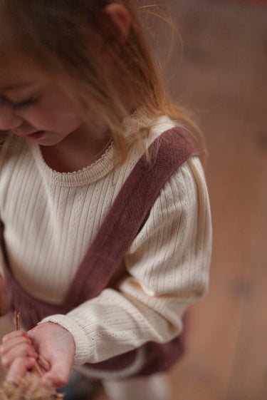 Organic Pointelle T-shirt, Buttermilk