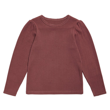 Organic Pointelle T-shirt, Redcurrent