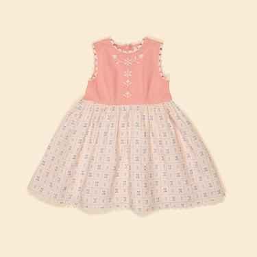 Lola Dress, Rosepanel Cream/ Peony