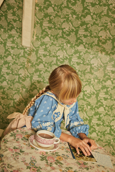Maggie Sailor Blouse, Mountain Calico Blue