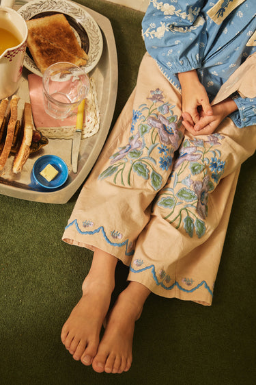 Maggie Sailor Blouse, Mountain Calico Blue