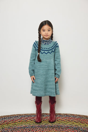 Zig Zag Dress, Slate