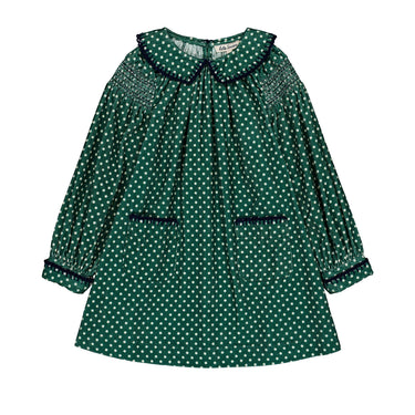 Martha Dress, Mint Dots