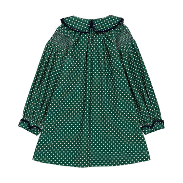 Martha Dress, Mint Dots