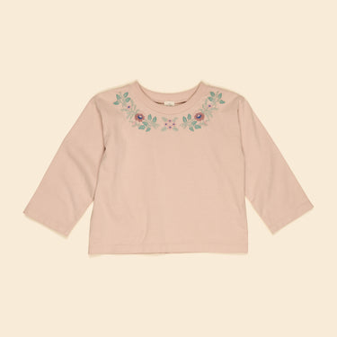 Nella Floral Embroidered Tee, Petal