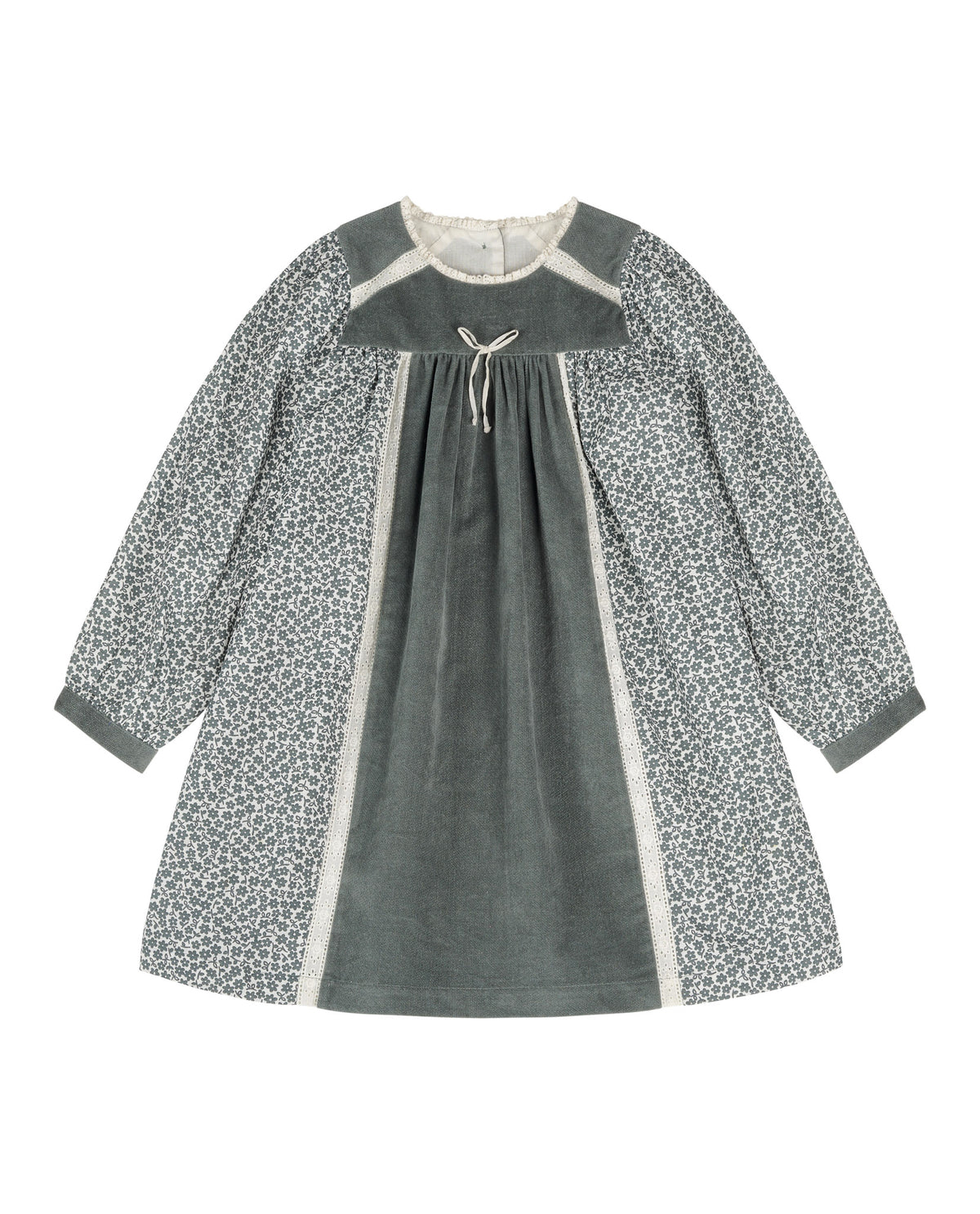 Nessa Dress Rye Floral Velvet