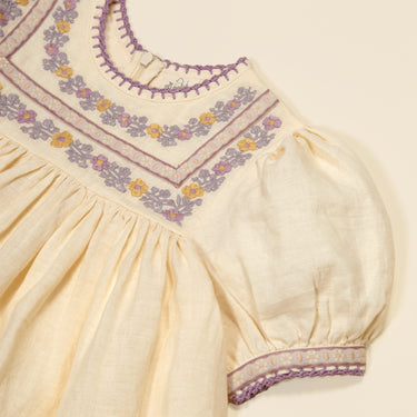 Patsy Ribbons Dress, Cream