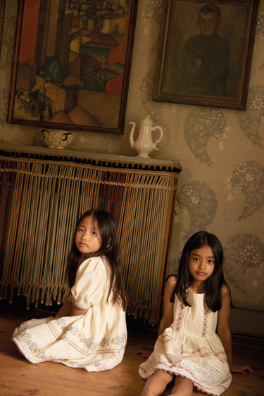 Patsy Ribbons Dress, Cream