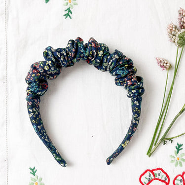 Ruffled Hairband, Liberty Snowdrop
