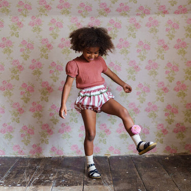 Pointelle T-Shirt, Raspberry