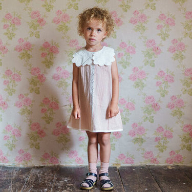 Embroidered Scalloped Collar