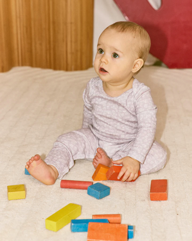 Baby Jumpsuit, Mist Bunny Meadow