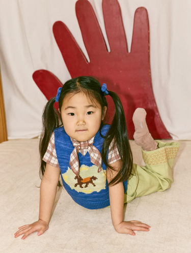 Goldie Bow Set, Blue Ribbon