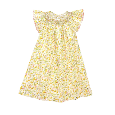 Stella Smocked Dress, Liberty Inky Fields