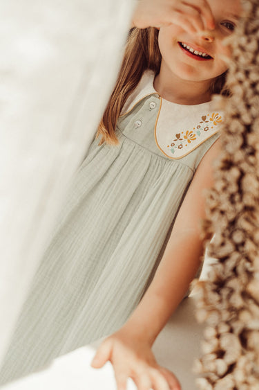 Josefa Embroidered Dress, Quartz