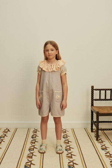 Vada Apron Playsuit, Lilac-Grey