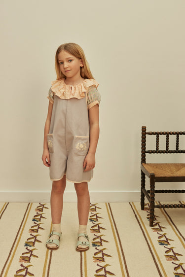 Vada Apron Playsuit, Lilac-Grey