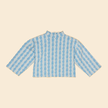Valerie Jersey Sweater, Nordic Floral Jacquard