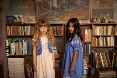 Verna Smock Dress, Azul