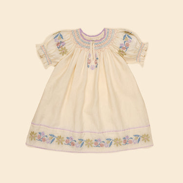 Verna Smock Dress, Cream