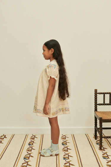 cream smock dress PROVENCE linen smock dress in cream - loose summer outfit