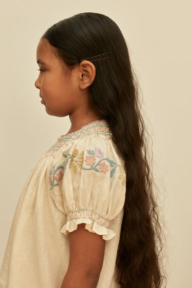 Verna Smock Dress, Cream