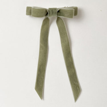 Velvet Hair Bow, Lichen