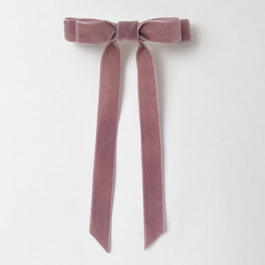 Velvet Hair Bow, Pale Plum