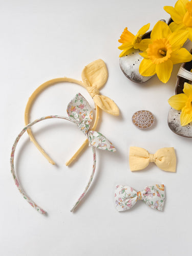 *Exclusive* Hairband Set, Swiss Dot and Liberty Iveta’s Garden