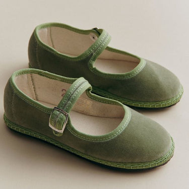 Velvet Mary Janes, Sage