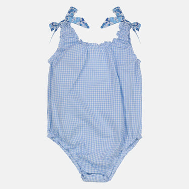 Cotton Blue Gingham Swimsuit, Liberty Betsy Celeste